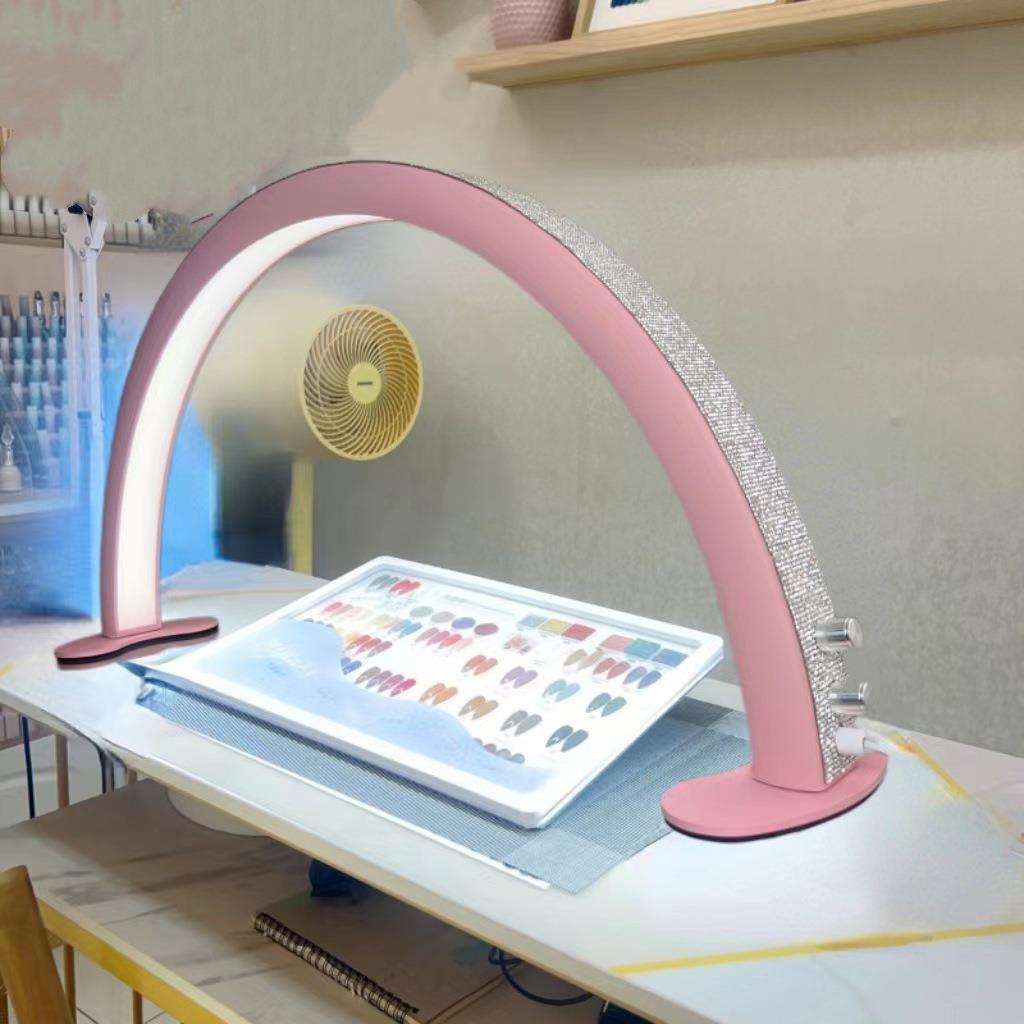 旋钮款u型半月美甲工作灯具美容院护眼简约LED美甲美容台灯图片