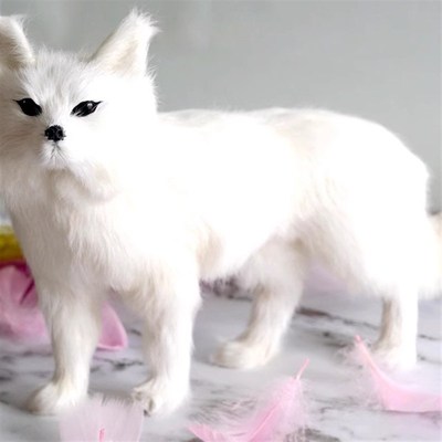 现货速发九尾狐模型狐狸狐仙摆件小狐狸创意装饰白狐摆件