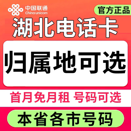 湖北武汉十堰襄阳荆门荆州咸宁中国联通卡上网卡手机卡电话流量卡