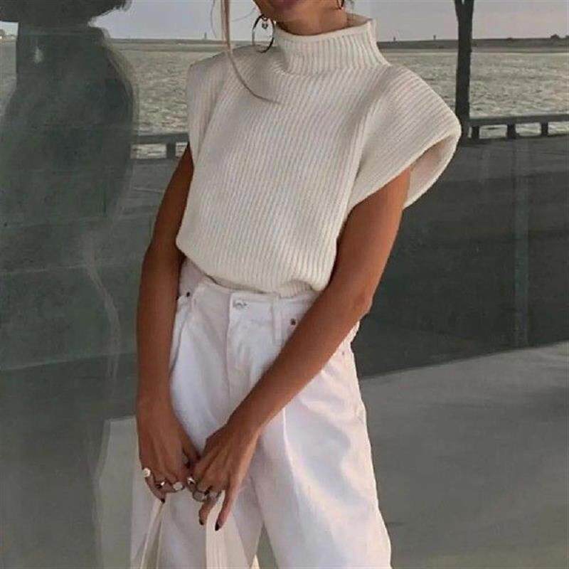 여성 민소매 조끼 스웨터 니트 루즈 풀오버