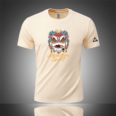 法国公鸡男士纯棉短袖T恤宽松大码休闲时尚潮流百搭圆领印花半袖t