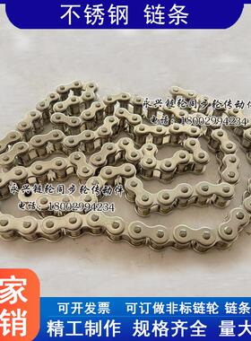 工业不锈钢链条 08B-1/08B-2 不锈钢304链条 节距12.7 高温d链条