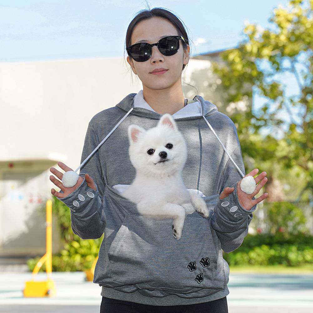 热销跨境欧美大口袋宠物休闲套头卫衣连帽狗狗秋冬外套小鹿犬猫咪