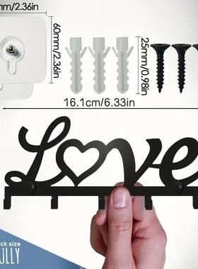 跨境新款铁艺HOME字母挂钩创意置物排钩厨房挂钩家居钥匙收纳挂架