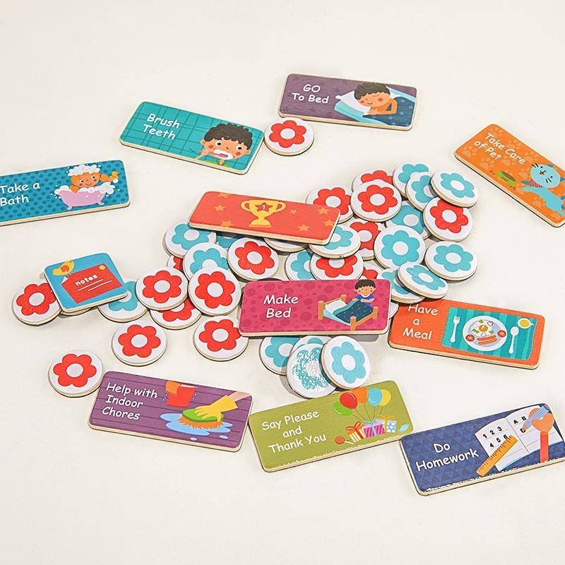 标准版儿童好习惯行为成长计划记录表0.63小红花奖励贴纸墙玩具