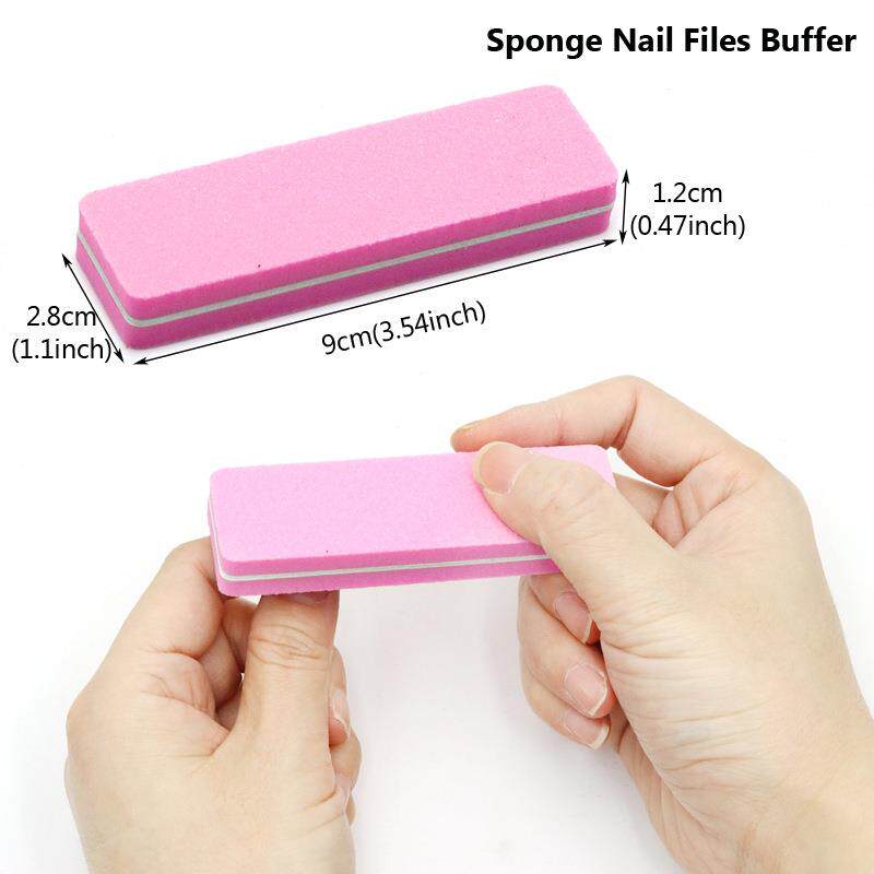 跨境现货长方形海绵方块高弹棉可水洗双面指甲挫抛光打磨块美甲工