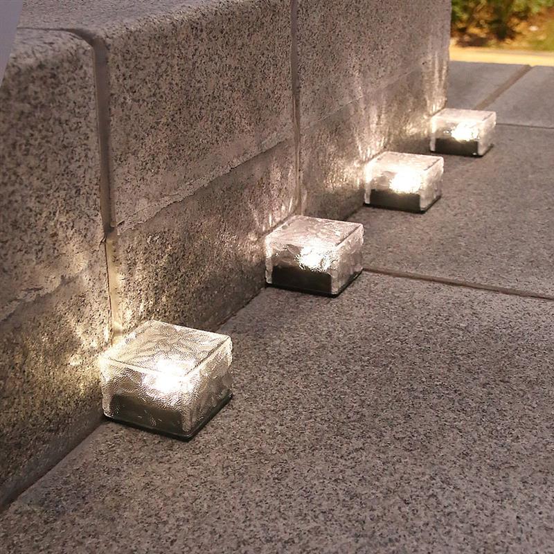 户外太阳能led冰花地砖地埋灯防水草坪灯花园灯塑料埋地灯庭院l