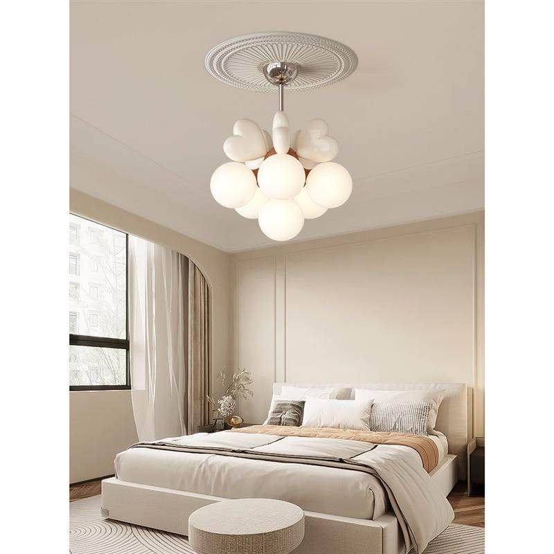 奶油风儿童房护眼吊灯现代简约温馨卧室书房灯创意爱心公主房灯具,家装灯饰光源,智能吊灯,淘宝优惠券,粉丝福利购,淘宝优惠卷