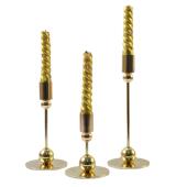 欧式 饰蜡烛台电镀金色铁艺简约烛台烛光晚餐样板房摆件 喇叭圆球装