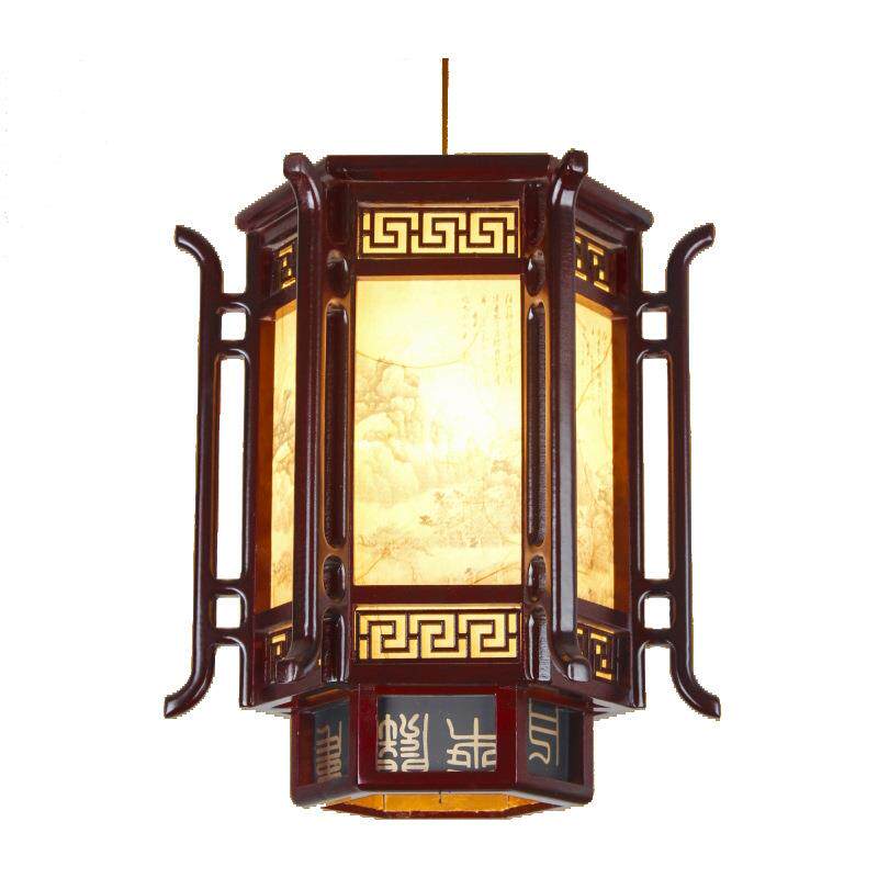 中式仿古灯笼吊灯实木古典宫灯屋檐走廊阳台茶楼餐厅户外装饰灯具