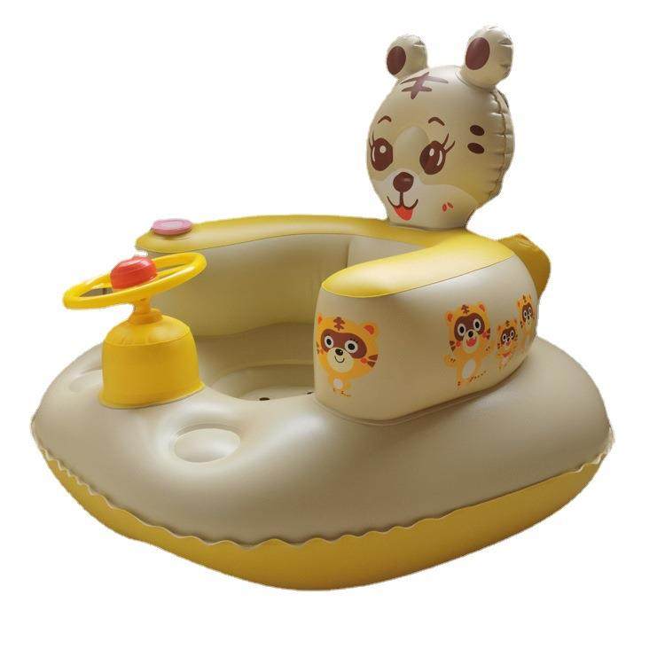 加厚方向盘老虎婴儿充气沙发宝宝学坐座椅汽车餐椅便携带凳玩具,玩具/童车/益智/积木/模型,塑料充气玩具（其他材质勿放）,淘宝优惠券,粉丝福利购,淘宝优惠卷