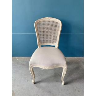 厂家网格餐椅美式 作旧实木家具椅子雕花复古网格椅实木家具