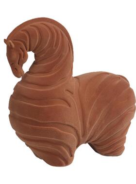 简约现代创意动物居家装饰可爱植绒马家居饰品摆件客厅酒柜样板房