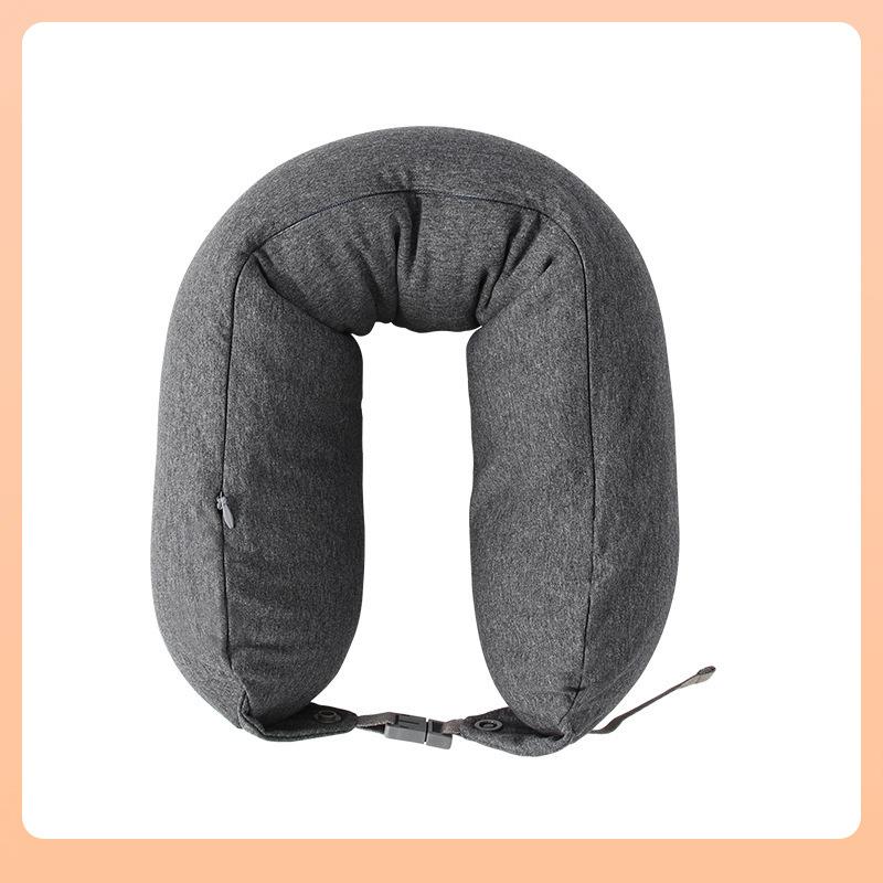 ◖U型枕连帽多功能颈枕泡沫粒子便携午休颈枕旅行枕u型枕厂家批