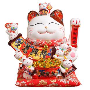 摇手陶瓷摆件大号店铺开业收银前台创意礼品