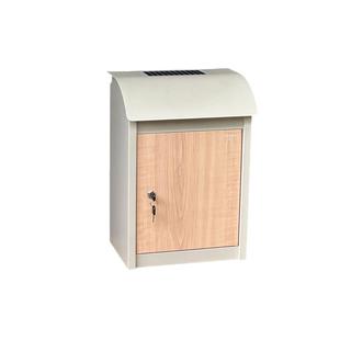 家用公用门口太阳能木纹信箱包裹箱快递箱