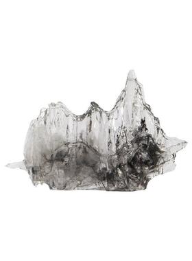 新中式售楼处老板办公室书柜山形太湖石高级感摆件软装家居工艺品