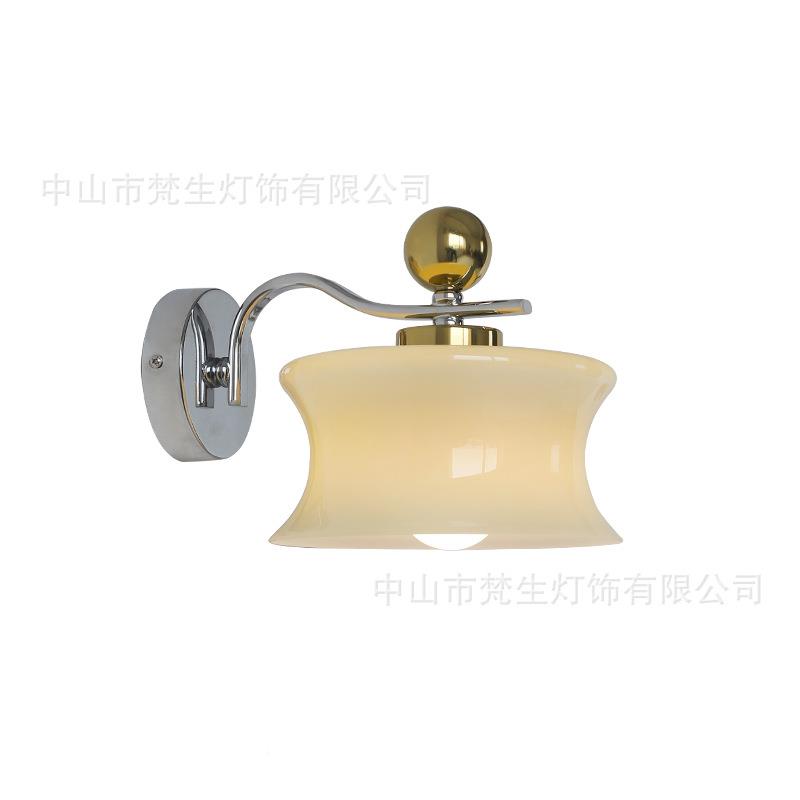 中古米黄玻璃壁灯原创美式旧法式氛床头走廊玄关怀电视壁墙152围