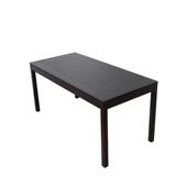 原木烟熏黑色实木餐桌椅组合侘寂风橡木桌现代简约家用吃饭桌