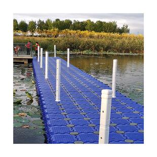 水上钓鱼浮台配套设备平筒体浮桥承重性好组装简单水上码头浮筒