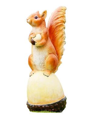 户外庭院花园林景观装饰小品玻璃钢动物雕塑仿真松鼠挂件树脂摆件