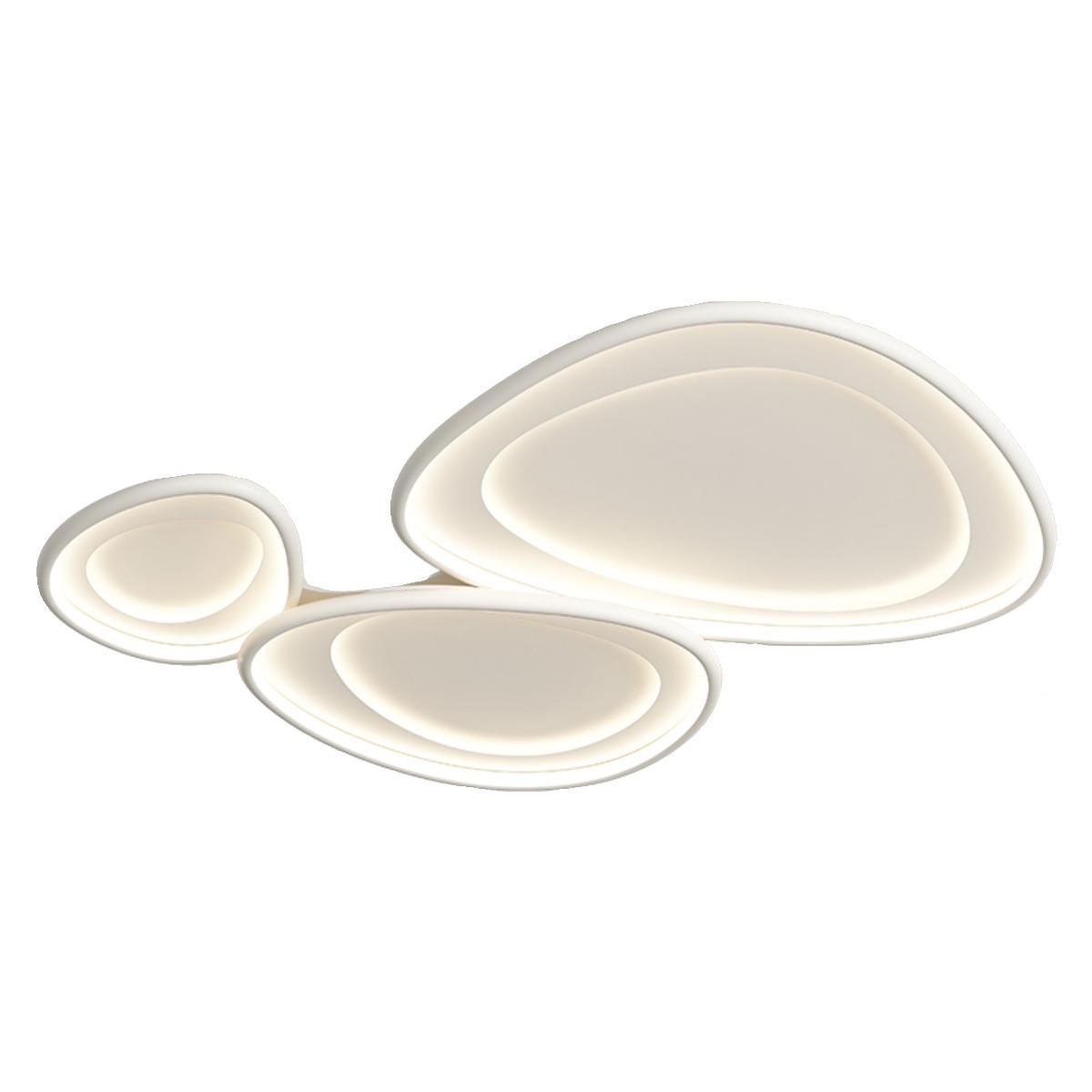 客厅灯约现代简大气全光护油眼鹅卵石吸顶灯186新款奶风卧谱室房