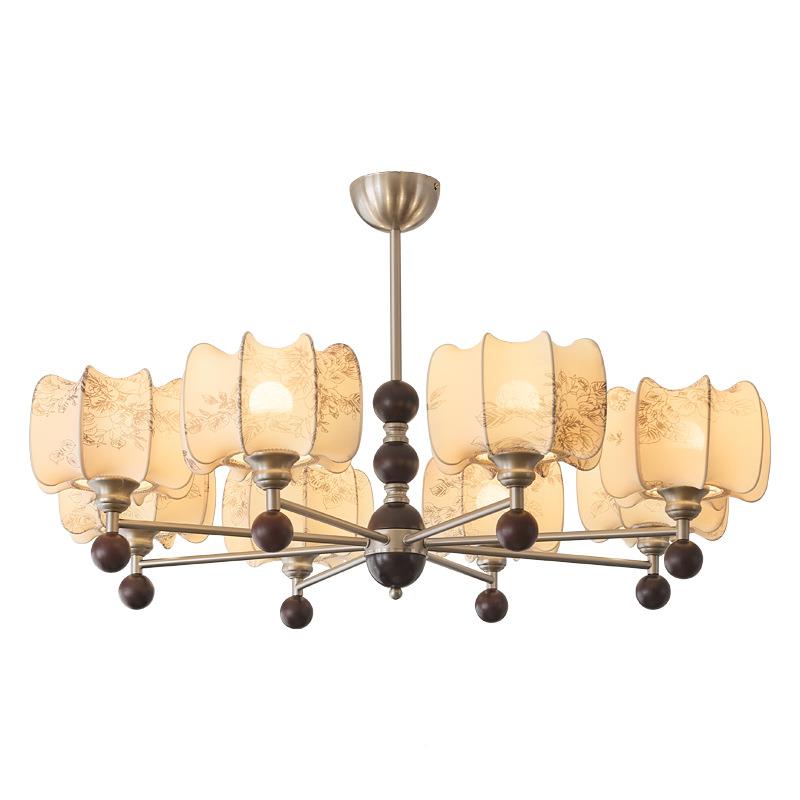 法式古南洋新风客厅灯中感古风高级实木卧室灯复2025834年款布艺