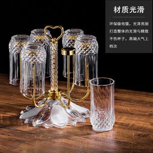 杯架子置物架创意家用客厅欧式玻璃杯托盘放水杯沥水收纳架倒挂架