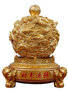 中式时来运转摆件客厅办公室酒柜家居装饰品开业礼品树脂工艺品