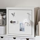 密码 收纳箱小型铁皮储物柜带锁文件柜办公室家用保险箱桌面收纳柜