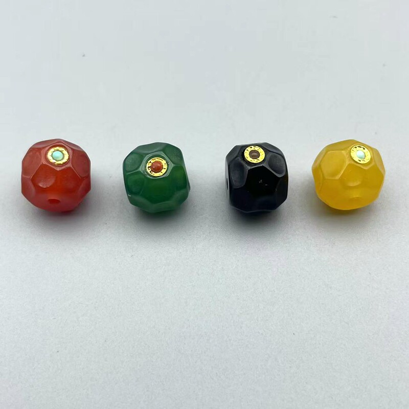 天然玛瑙无相镶嵌桶珠老型珠藏式文玩手串项链diy散珠隔珠配珠