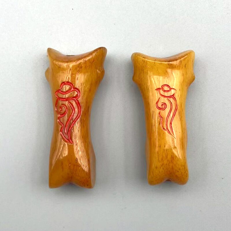 天然血料骆驼骨趾骨手串单颗珠子小众骨头指骨文玩手链配饰配件珠