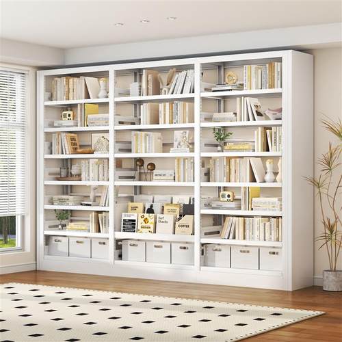 家用儿童落地全钢书架同款图书馆可自由调节组装置物架收纳架