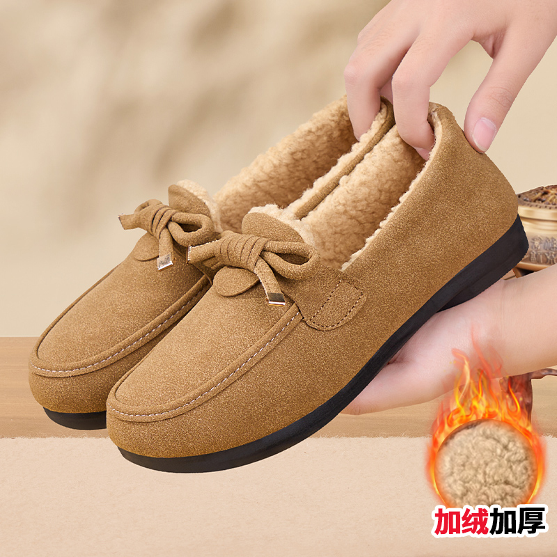 棉鞋女冬加绒新款软底毛毛鞋