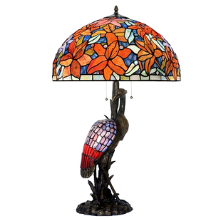 【22寸百合花】欧美复古典全铜增值传世收藏红色客厅大台灯落地灯