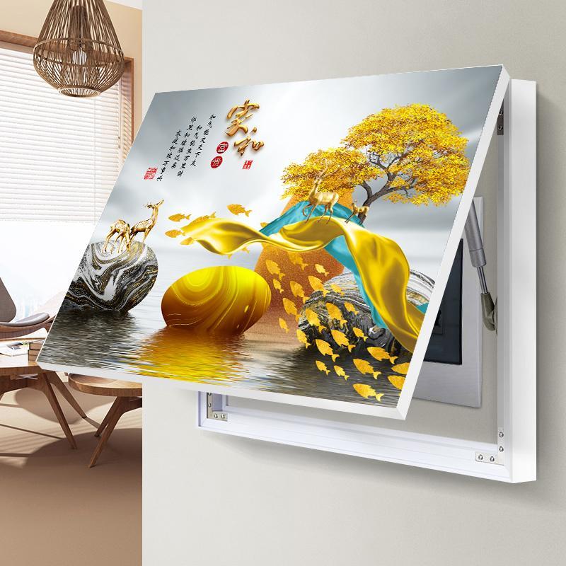 电表箱装饰画推拉配电箱壁画客厅开关电闸盒挂画餐厅多媒体弱电箱