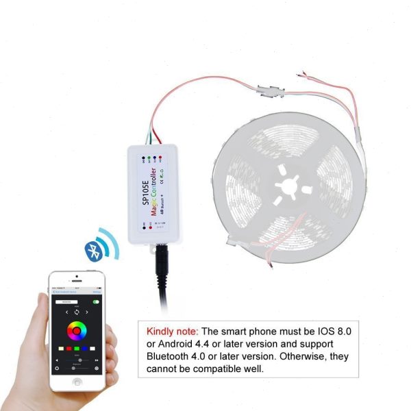 SP105E幻彩蓝牙APP控制器 5-24V通用支持16种IC WS2811蓝牙控制器