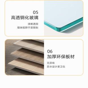 猫别墅家用实木大空间防水超大号豪华猫笼子猫舍室内全景猫窝猫柜