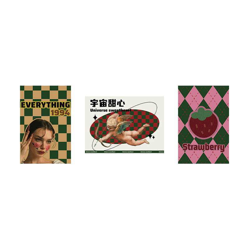 速发美式复古挂画摆件奶茶店铺墙壁面装饰创意咖啡馆布置蛋糕贴纸图片