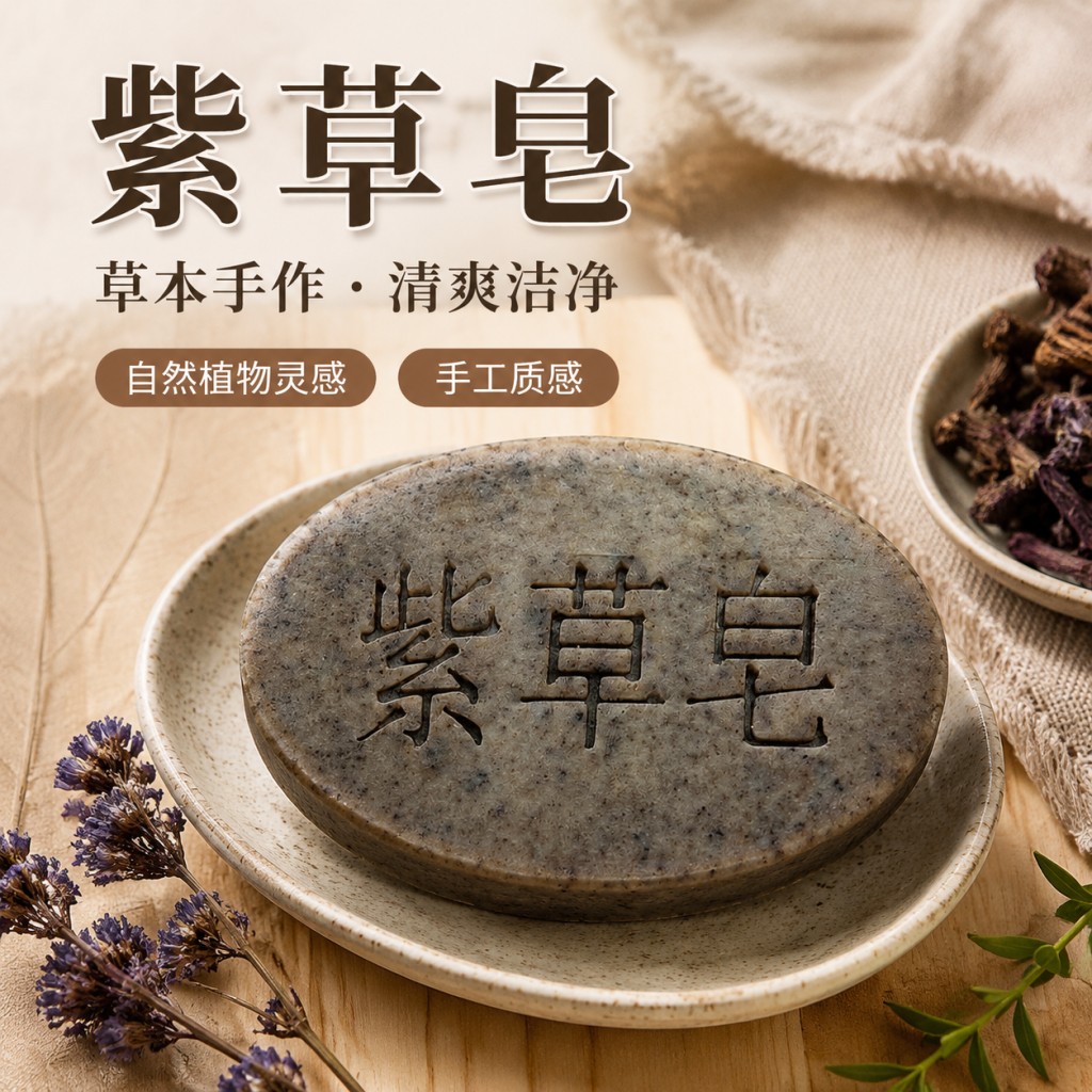 紫草手工冷制皂洗脸洁面去油净肤洗澡沐浴日常清洁手工皂男女家用