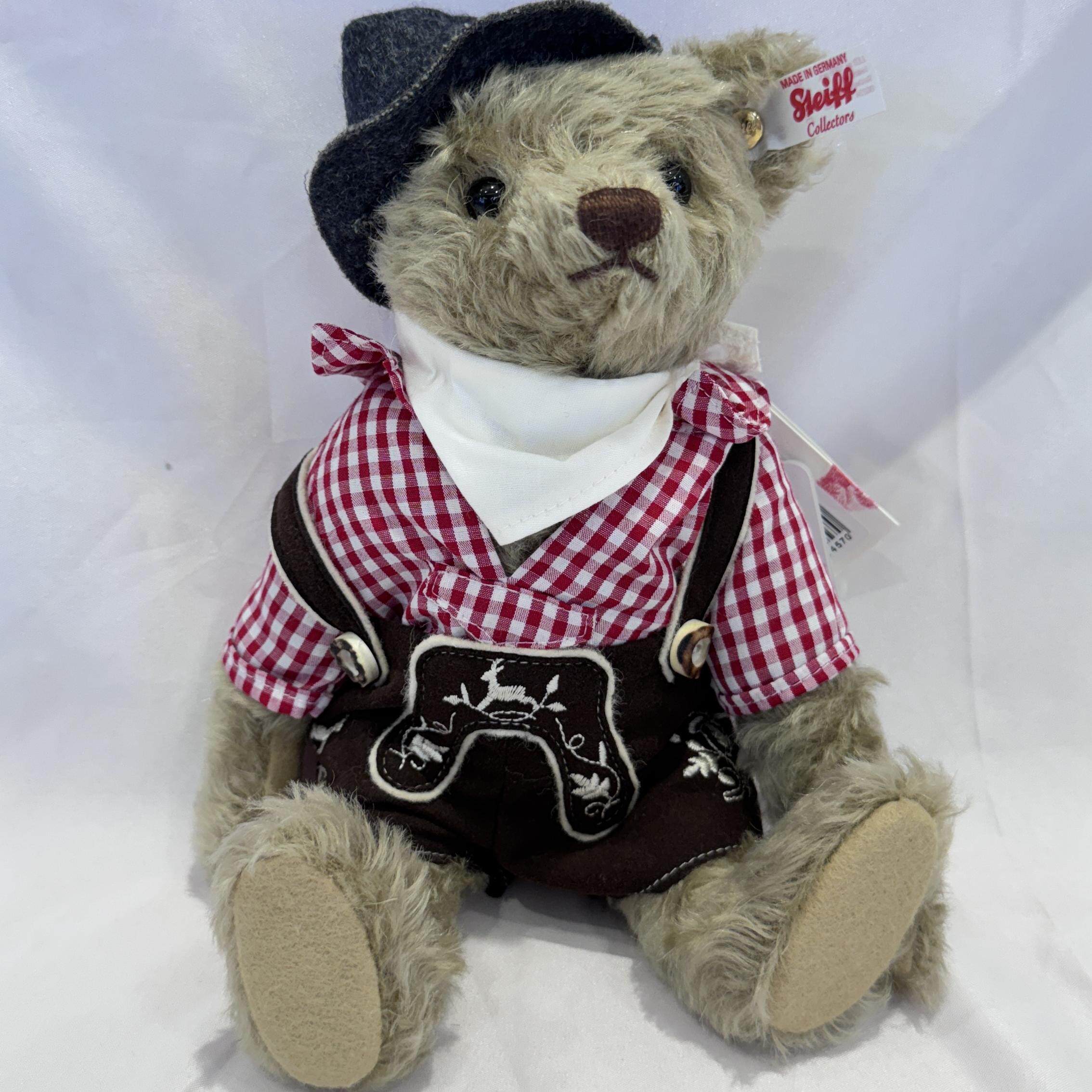 德国steiff史戴芙收藏限量版Max泰迪熊玩偶毛绒公仔纪念玩具礼品