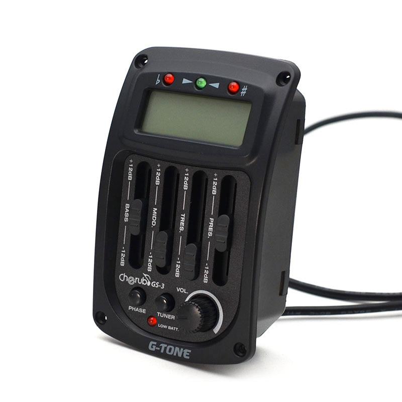 CHEURB小天使G-TONE木吉他拾音器EQ均衡器4段拾音器带调音GS-3