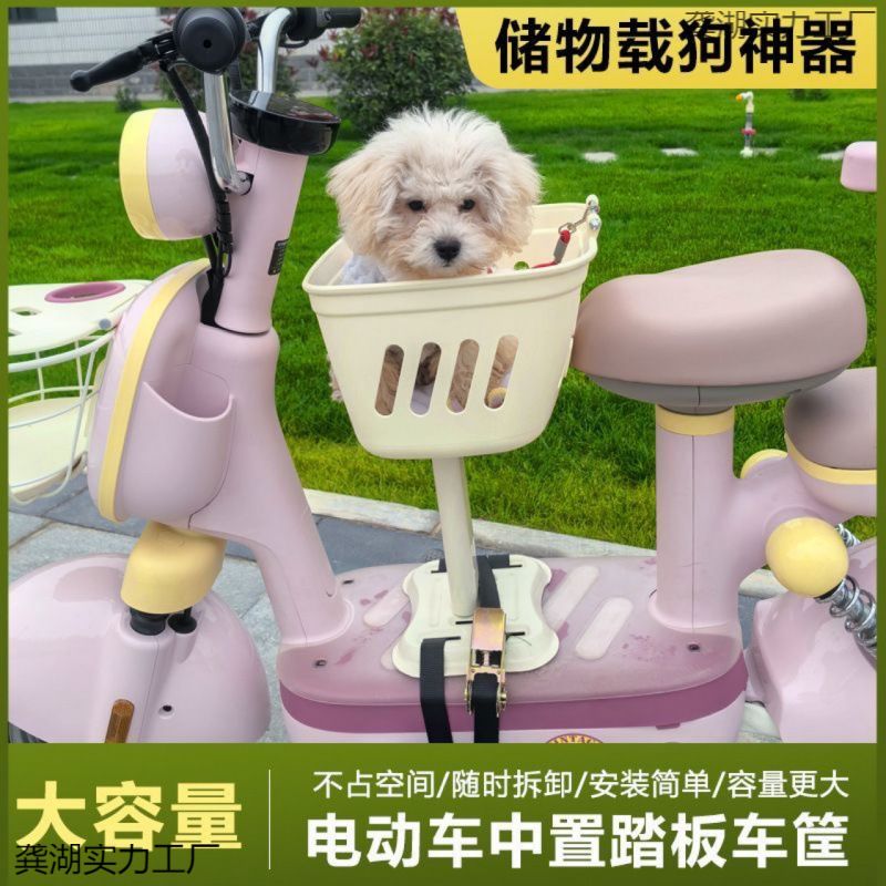 电动车带狗狗神器万能型泰迪宠物坐电动车前置宠物筐载猫坐车外出