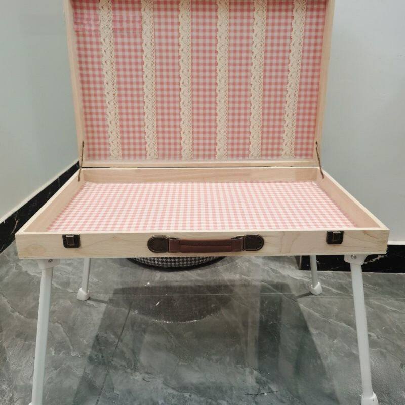 摆摊纯手工夜市实木饰品收纳神器箱子可折叠便携手提摆摊展示架