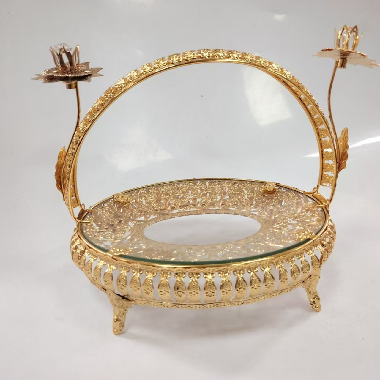 点心可椭圆 多款水果盘下午茶铁艺选托盘北欧风