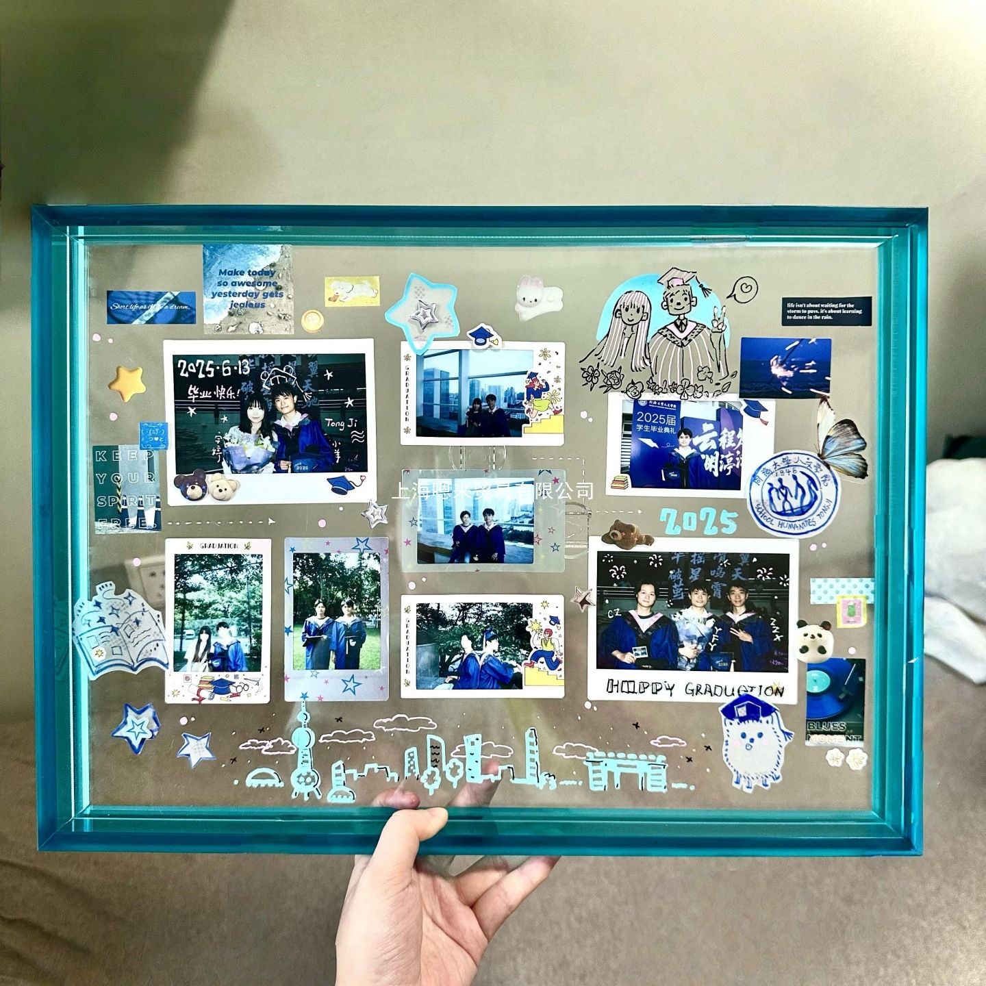 框摆件亚克力感空框画框相片框相框摆台拼豆裱画创意展示