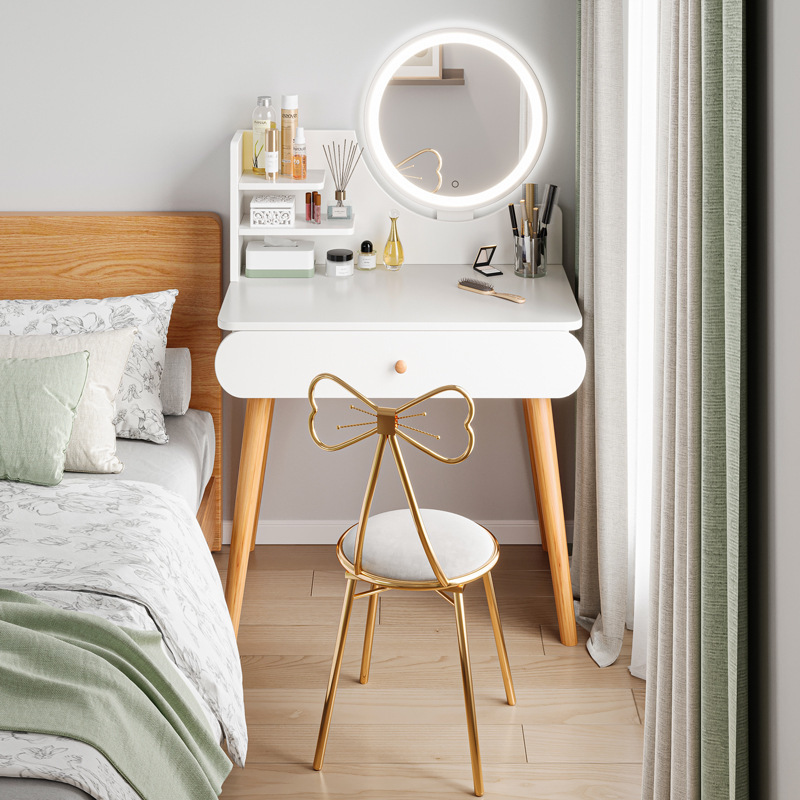 梳妆台卧室现代简约小户型网红ins风化妆台镜简易新款小型化妆桌