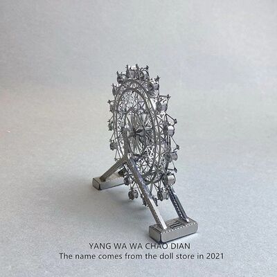 咱们一起拼个可以旋转摩天轮!3d立体金属拼图组装摆件玩具