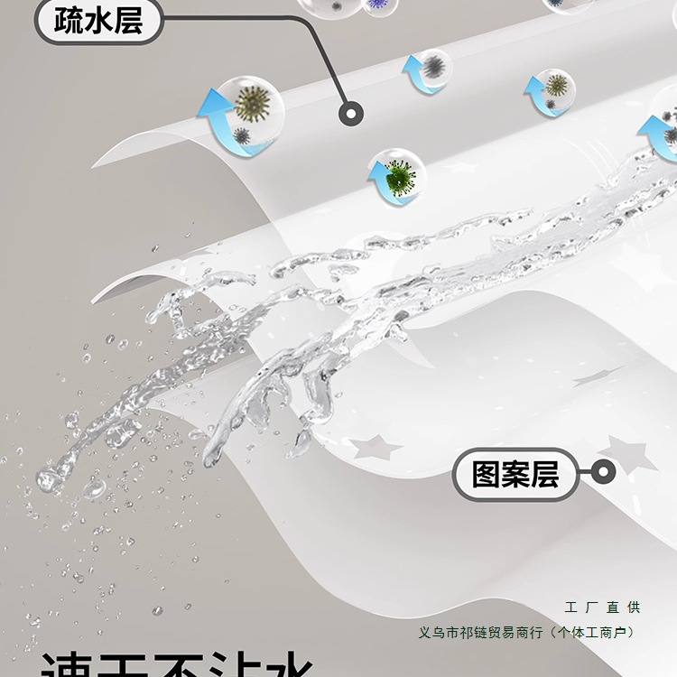 防水防霉浴帘洗澡淋浴隔断帘卫生间浴室免打孔遮挡门帘子速干居家