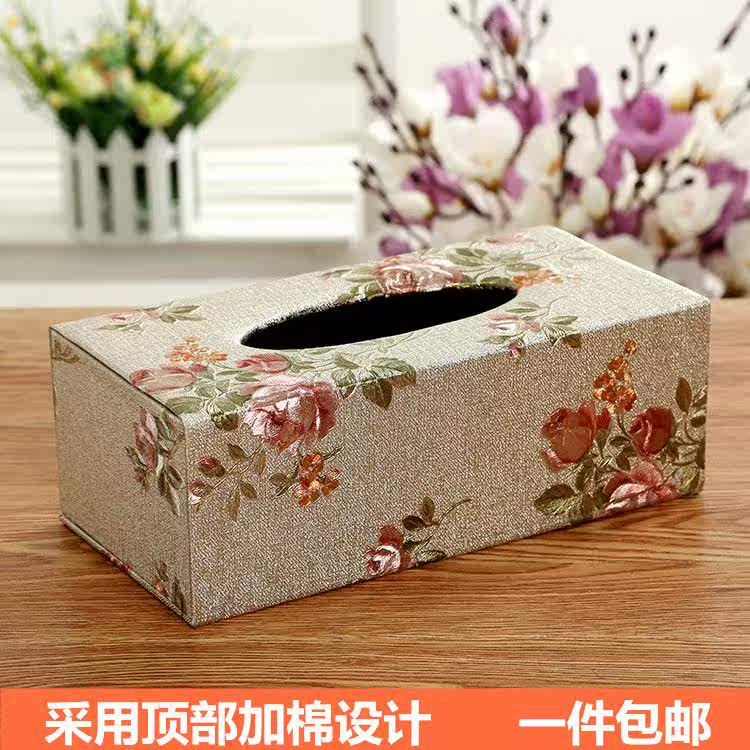 欧式高档纸巾盒居家纸抽盒创意抽纸盒酒店车用餐巾纸盒木一件包邮